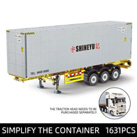Thumbnail for Building Blocks MOC Heavy Container Trailer Truck Bricks Toys QC14 - 1
