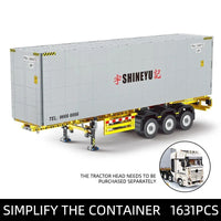 Thumbnail for Building Blocks MOC Heavy Container Trailer Truck Bricks Toys QC14 Construction Set Toys - 1