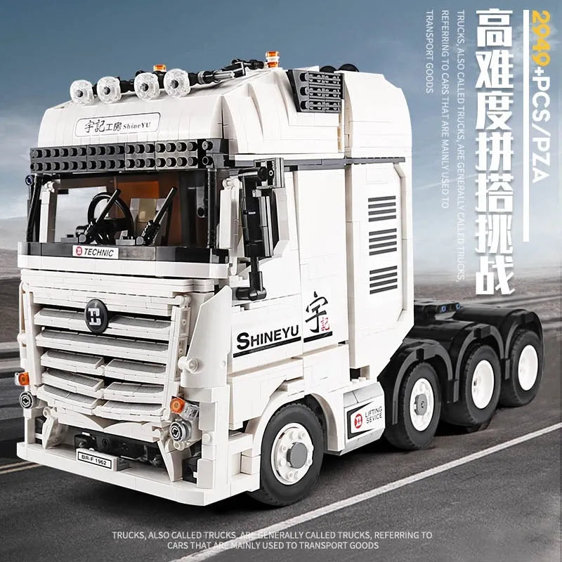 Building Blocks MOC Heavy Container Truck Arocs Bricks Toys QC007 Construction Set Toys - 20