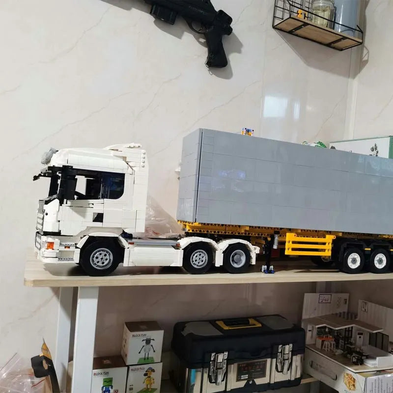 Building Blocks MOC Heavy Container Truck Arocs Bricks Toys QC007 Construction Set Toys - 16