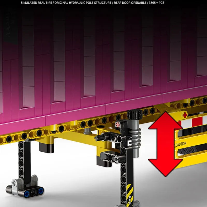 Building Blocks MOC Heavy Trailer Container Bricks Toys QC013 - 7