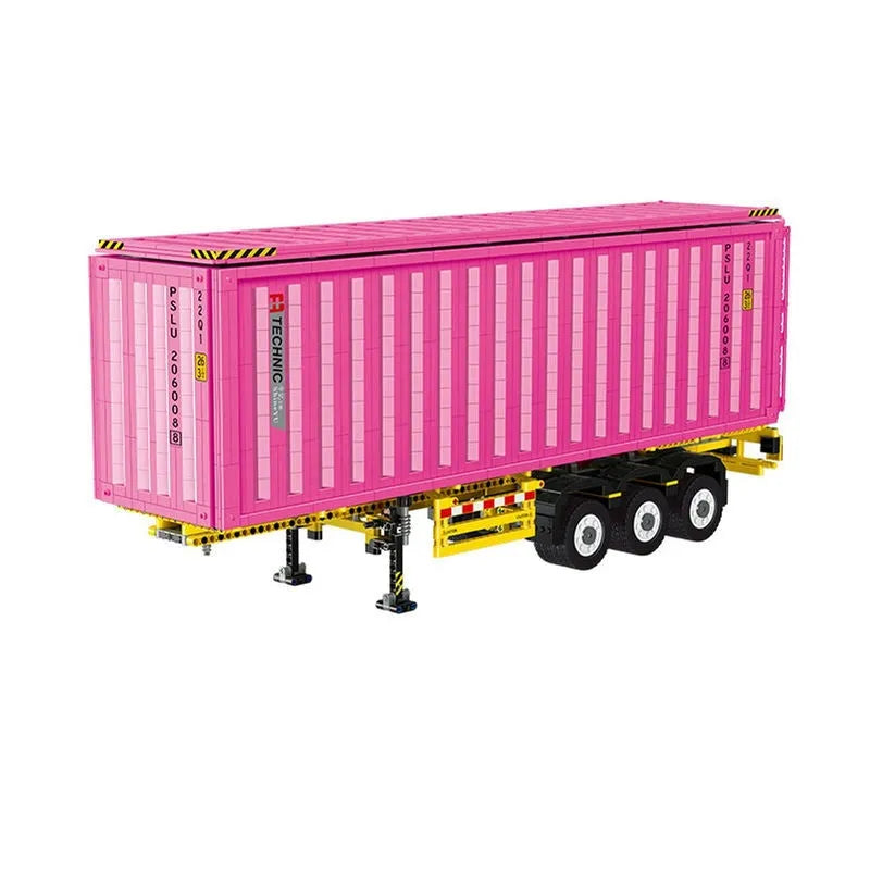 Container Trailers Toy MOC Heavy Trailer Container Building Blocks QC013
