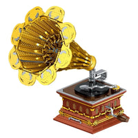Thumbnail for Building Blocks MOC Ideas RC APP Retro Phonograph Bricks Toys - 2