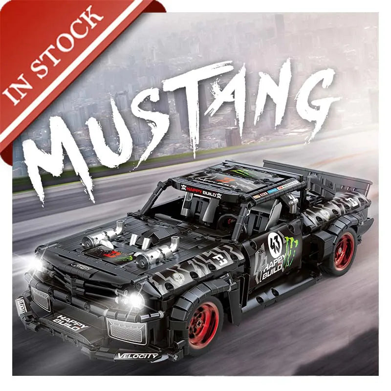 Building Blocks MOC Mustang Hoonicorn V2 Classic Racing Car Bricks Toy QC005 - 4