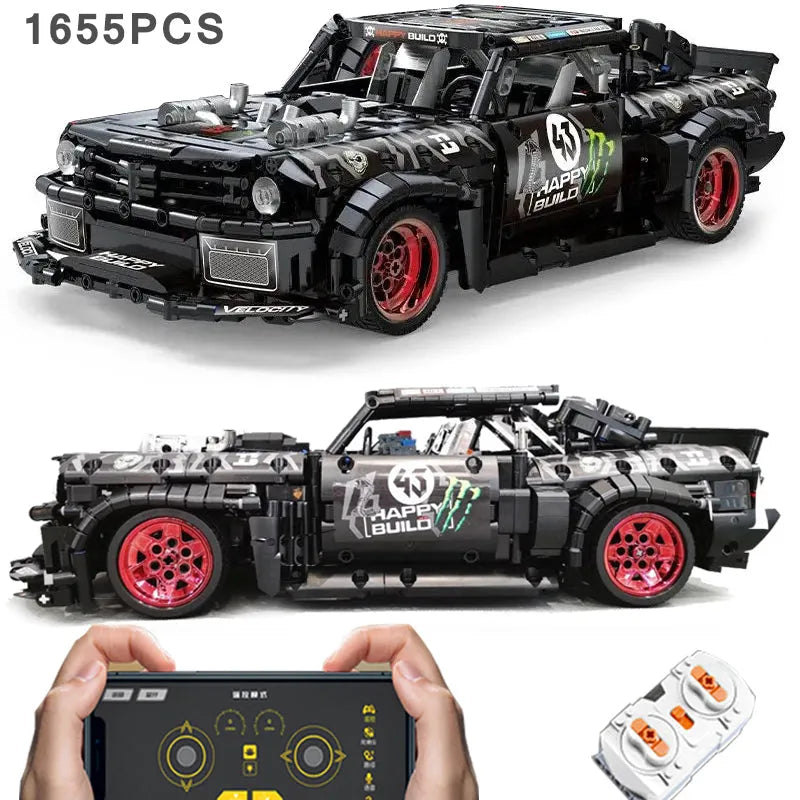 Building Blocks MOC Mustang Hoonicorn V2 Classic Racing Car Bricks Toy QC005 - 8