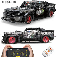 Thumbnail for Building Blocks MOC Mustang Hoonicorn V2 Classic Racing Car Bricks Toy QC005 - 8