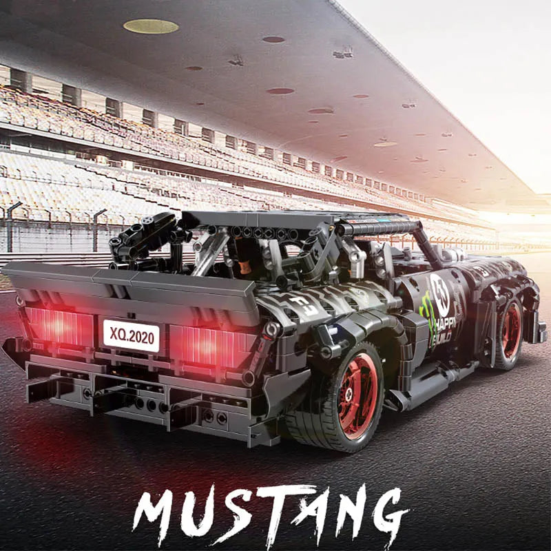 Building Blocks MOC Mustang Hoonicorn V2 Classic Racing Car Bricks Toy QC005 - 3