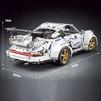 Thumbnail for Building Blocks MOC Porsche 911 Widebody Classic Racing Car Bricks Toy QC016 Construction Set Toys - 4