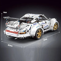 Thumbnail for Building Blocks MOC Porsche 911 Widebody Classic Racing Car Bricks Toy QC016 - 4