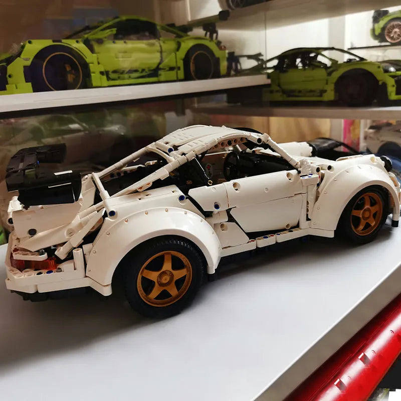 Building Blocks MOC Porsche 911 Widebody Classic Racing Car Bricks Toy QC016 Construction Set Toys - 9