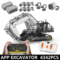 Thumbnail for Building Blocks MOC RC APP City Mining Excavator Truck Bricks Toys Construction Set Toys - 1