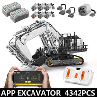 Thumbnail for Building Blocks MOC RC APP City Mining Excavator Truck Bricks Toys - 1