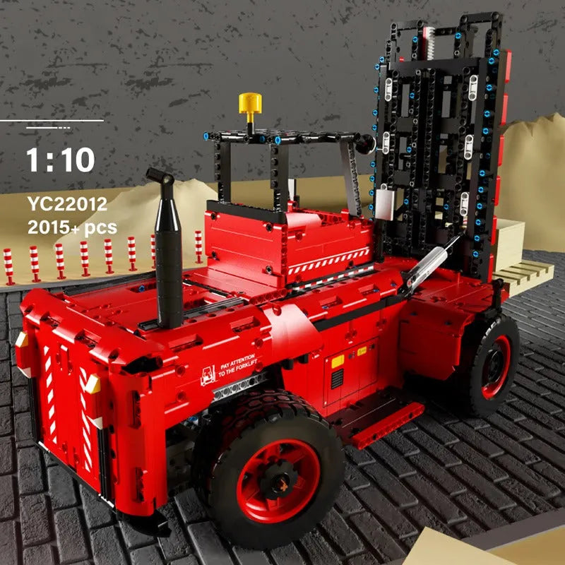 Building Blocks MOC RC APP Motorized Heavy Forklift Truck Bricks Toys - 7