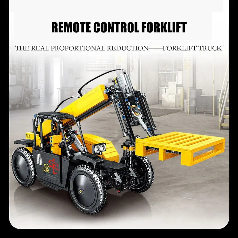 Building Blocks MOC RC APP Motorized Lift Forklift Truck Bricks Toys - 6