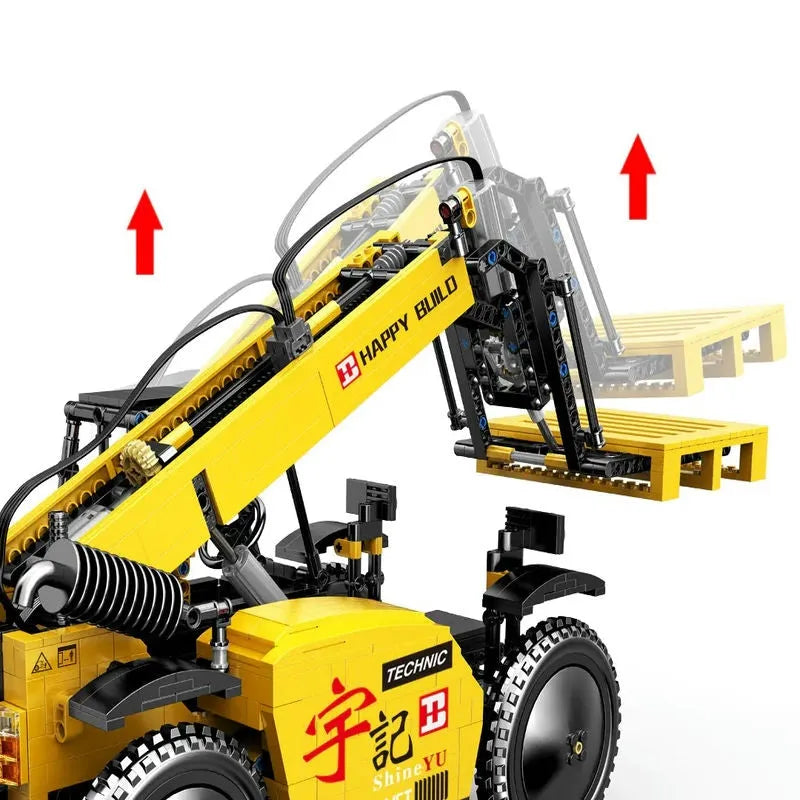 Building Blocks MOC RC APP Motorized Lift Forklift Truck Bricks Toys Construction Set Toys - 4