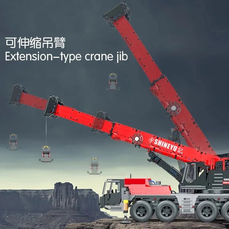 Building Blocks MOC RC APP Motorized Mobile Crane Truck Bricks Toy Construction Set Toys - 7