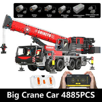 Thumbnail for Building Blocks MOC RC APP Motorized Mobile Crane Truck Bricks Toy Construction Set Toys - 1