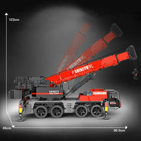 Thumbnail for Building Blocks MOC RC APP Motorized Mobile Crane Truck Bricks Toy Construction Set Toys - 3