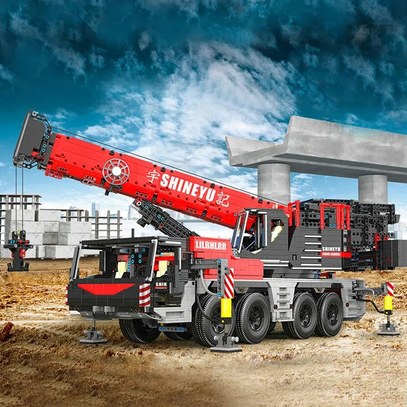 Building Blocks MOC RC APP Motorized Mobile Crane Truck Bricks Toy Construction Set Toys - 2