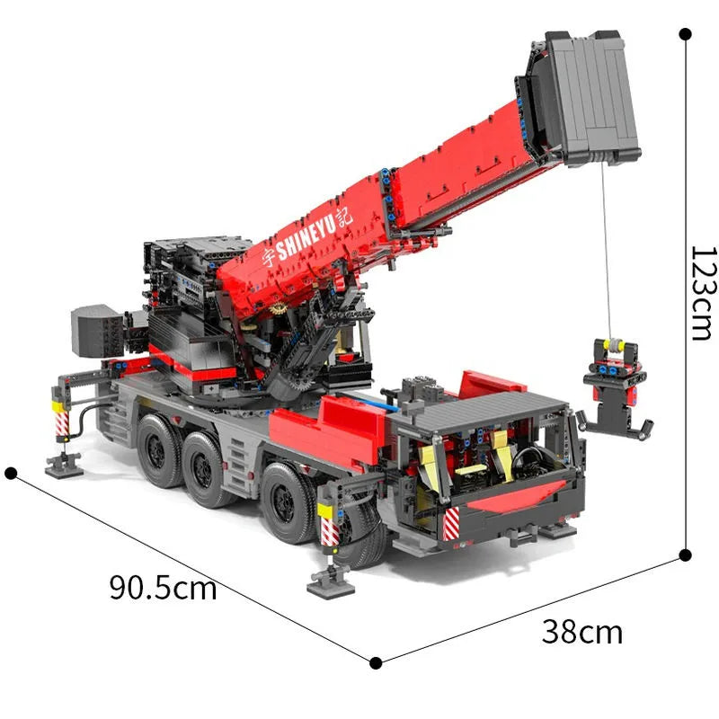 Building Blocks MOC RC APP Motorized Mobile Crane Truck Bricks Toy - 8