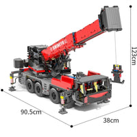 Thumbnail for Building Blocks MOC RC APP Motorized Mobile Crane Truck Bricks Toy - 8