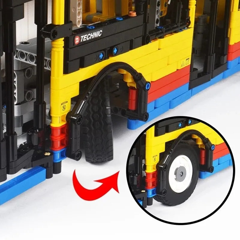 Building Blocks MOC RC Motor Double Decker Bus Bricks Toys QC015 - 5