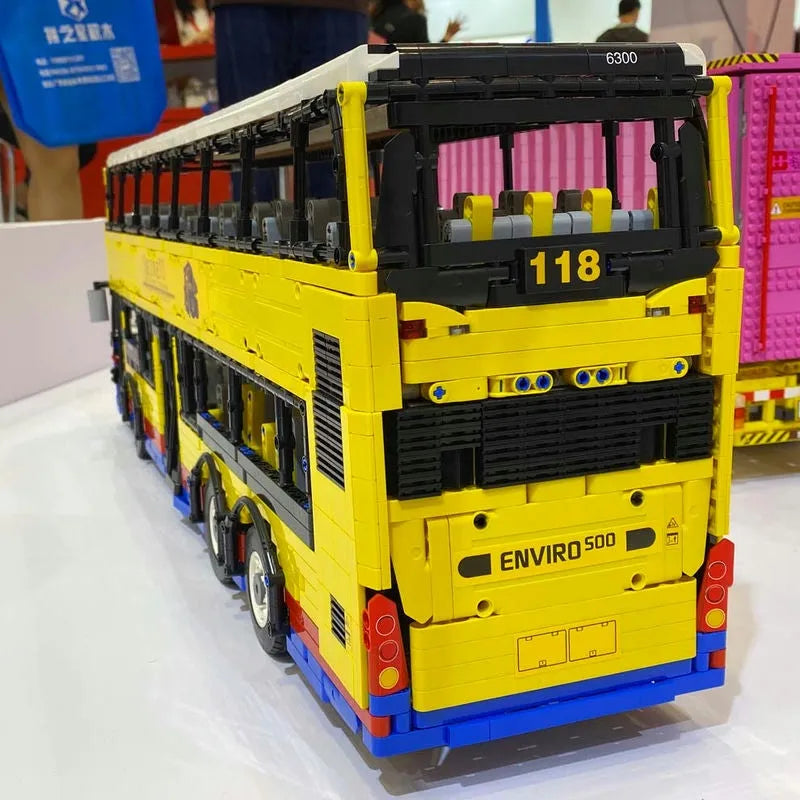 Building Blocks MOC RC Motor Double Decker Bus Bricks Toys QC015 - 17