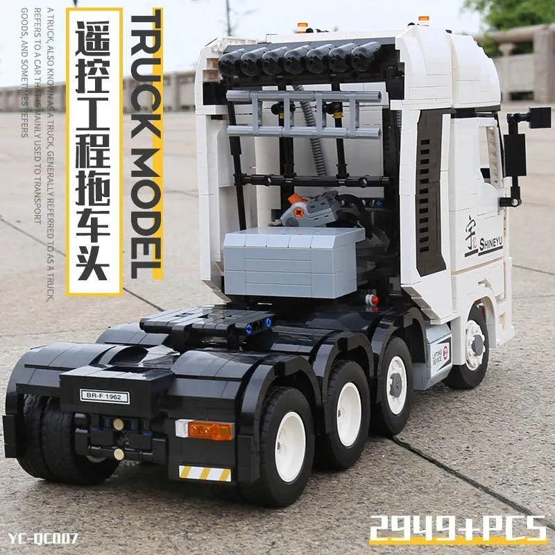 Building Blocks MOC RC Motorized Heavy Container Truck Bricks Toy QC007 - 5