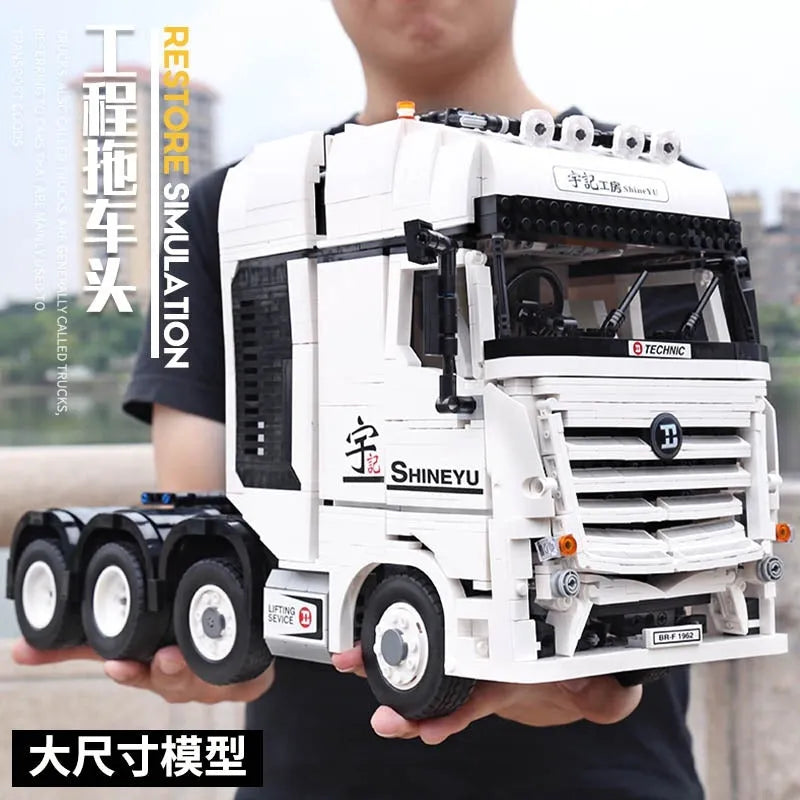 Building Blocks MOC RC Motorized Heavy Container Truck Bricks Toy QC007 - 6