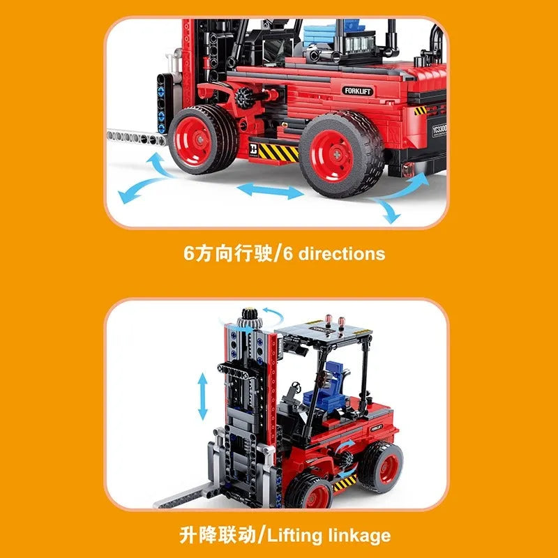 Building Blocks MOC RC STEM Heavy Forklift Truck Bricks Toys 33003 Construction Set Toys - 4