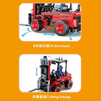 Thumbnail for Building Blocks MOC RC STEM Heavy Forklift Truck Bricks Toys 33003 - 4