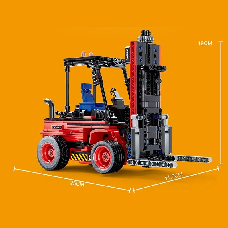 Building Blocks MOC RC STEM Heavy Forklift Truck Bricks Toys 33003 - 6