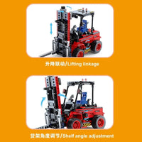 Thumbnail for Building Blocks MOC RC STEM Heavy Forklift Truck Bricks Toys 33003 Construction Set Toys - 5