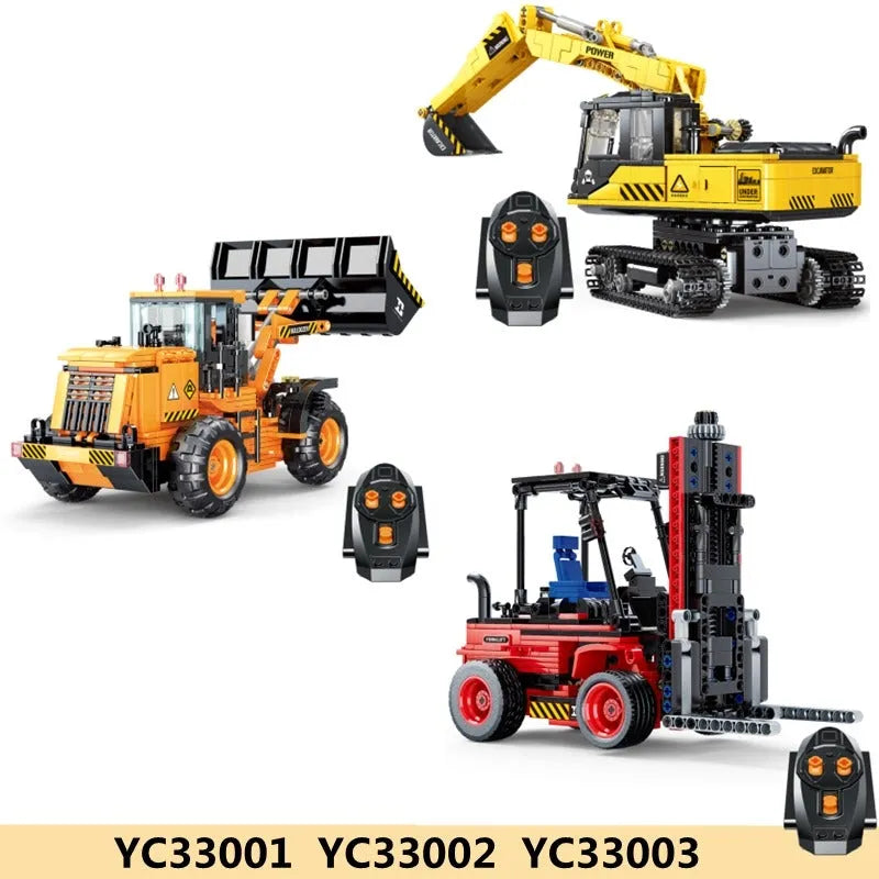 Building Blocks MOC RC STEM Heavy Forklift Truck Bricks Toys 33003 - 3