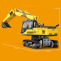 Thumbnail for Building Blocks MOC RC STEM Mini Excavator Truck Bricks Toys 33001 Construction Set Toys - 6