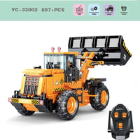 Thumbnail for Building Blocks RC STEM Mini Bulldozer Truck Bricks Toys 33002 - 7