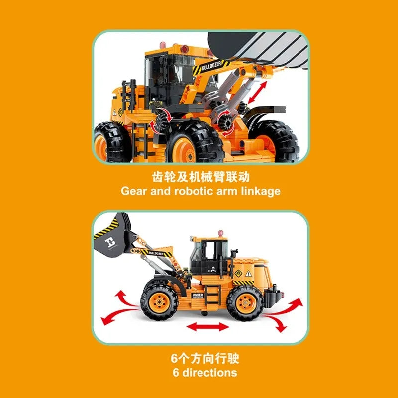 Building Blocks RC STEM Mini Bulldozer Truck Bricks Toys 33002 Construction Set Toys - 5