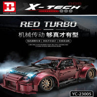 Thumbnail for Building Blocks Tech MOC 23005 Super Red Turbo Racing Car Bricks Toy - 2