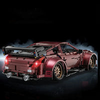 Thumbnail for Building Blocks Tech MOC 23005 Super Red Turbo Racing Car Bricks Toy - 6