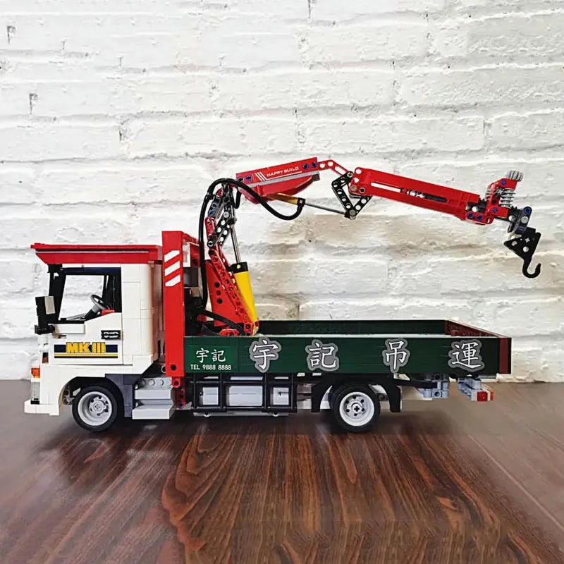 Building Blocks Tech MOC APP Motorized Crane Lorry RC Truck Bricks Toy Construction Set Toys - 20