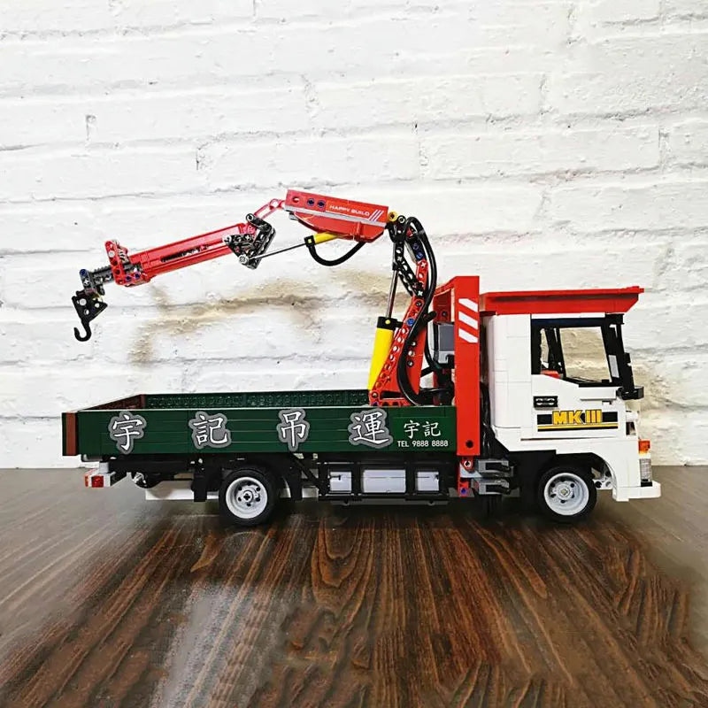 Building Blocks Tech MOC APP Motorized Crane Lorry RC Truck Bricks Toy - 7
