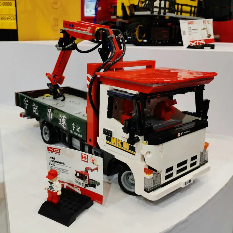 Building Blocks Tech MOC APP Motorized Crane Lorry RC Truck Bricks Toy - 9