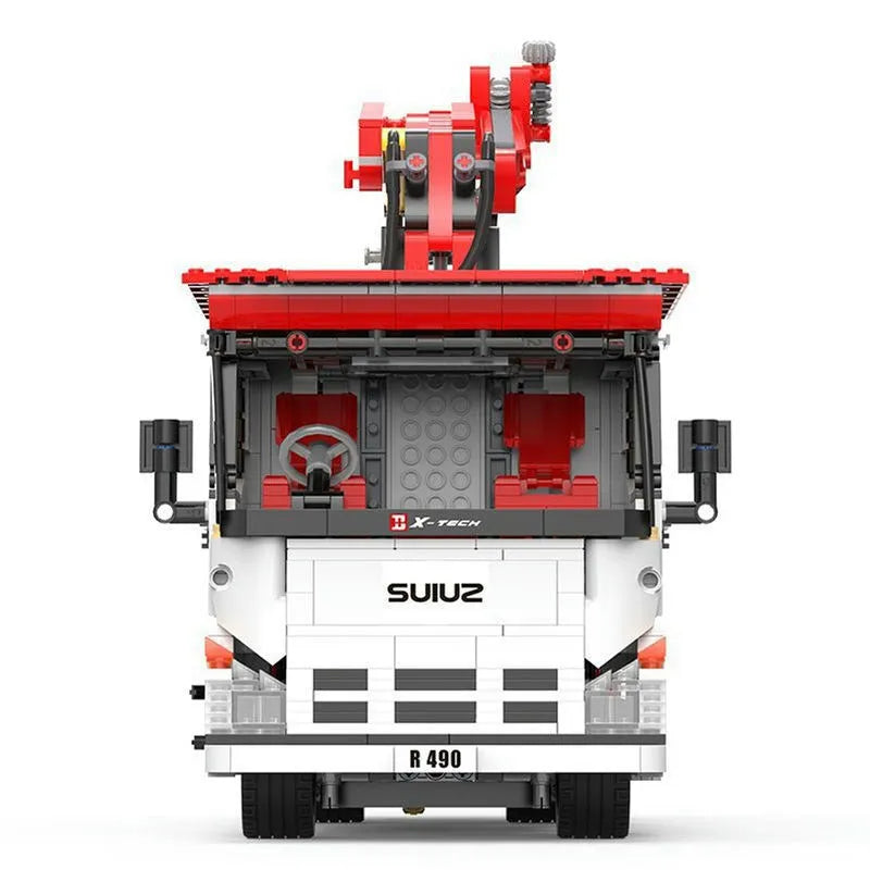 Building Blocks Tech MOC APP Motorized Crane Lorry RC Truck Bricks Toy Construction Set Toys - 15