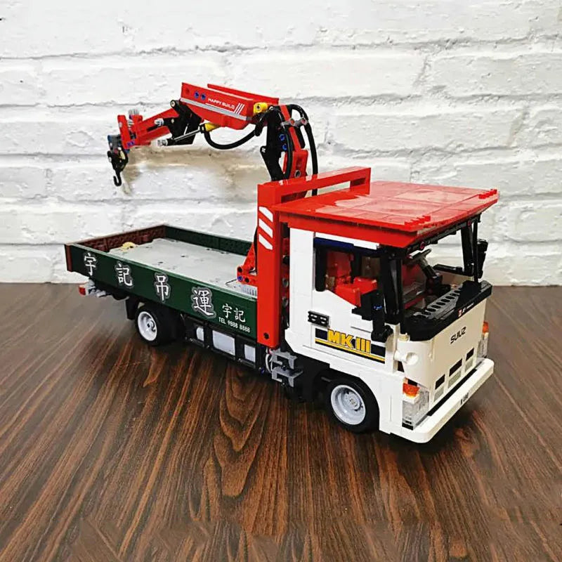 Building Blocks Tech MOC APP Motorized Crane Lorry RC Truck Bricks Toy - 8