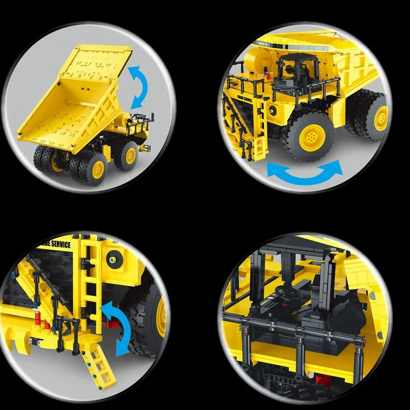 Building Blocks Tech MOC APP Motorized RC Dump Truck Bricks Toy 22005 - 4