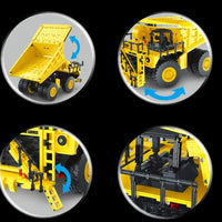 Thumbnail for Building Blocks Tech MOC APP Motorized RC Dump Truck Bricks Toy 22005 - 4