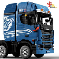 Thumbnail for Building Blocks Tech MOC APP Motorized RC Trailer S Truck Bricks Toy Construction Set Toys - 4