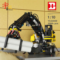 Thumbnail for Building Blocks Tech MOC RC APP Motorized Grabber Crane Truck Bricks Toy Construction Set Toys - 6