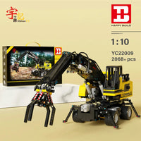 Thumbnail for Building Blocks Tech MOC RC APP Motorized Grabber Crane Truck Bricks Toy Construction Set Toys - 7