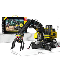 Thumbnail for Building Blocks Tech MOC RC APP Motorized Grabber Crane Truck Bricks Toy Construction Set Toys - 5